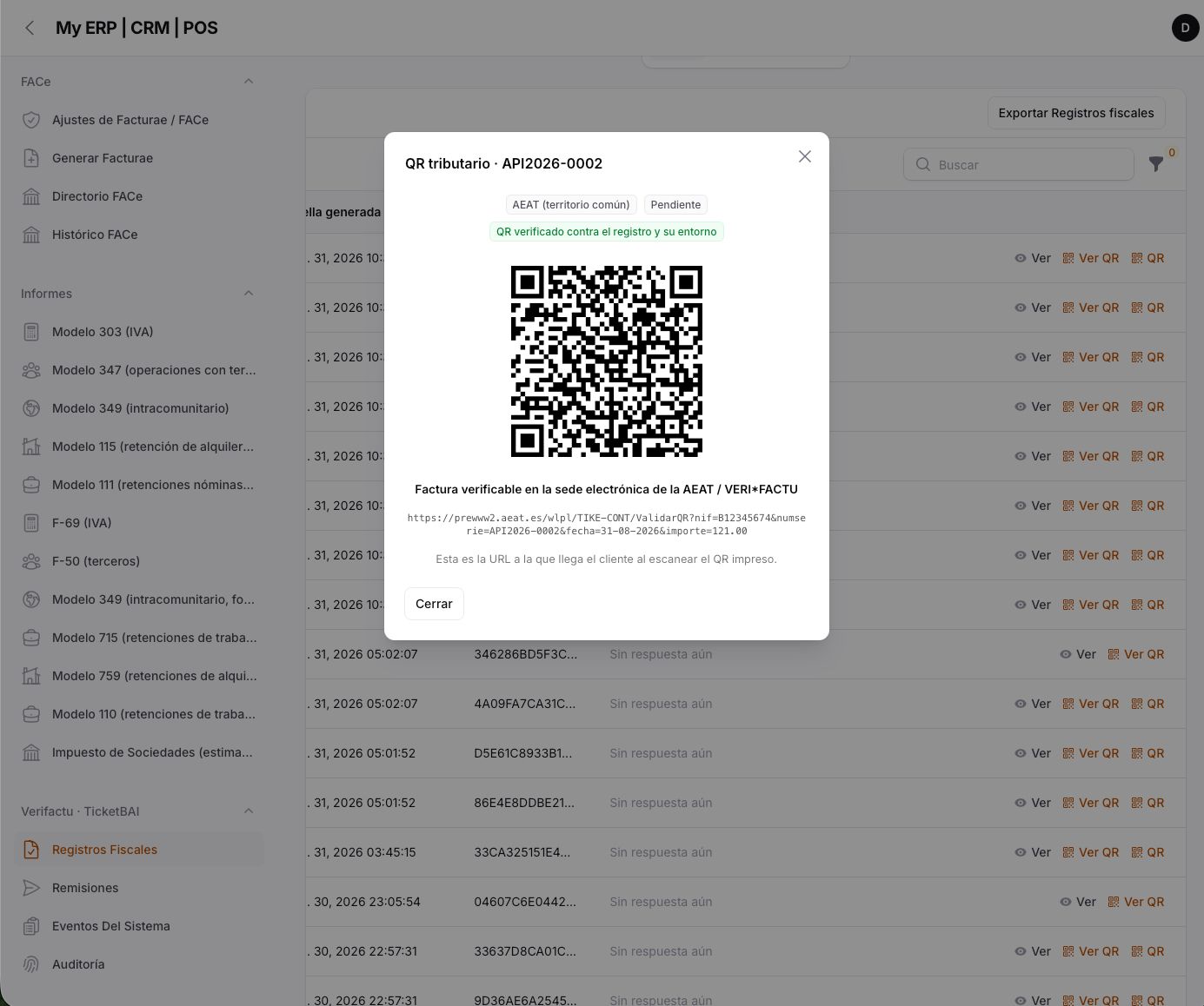 Qr modal