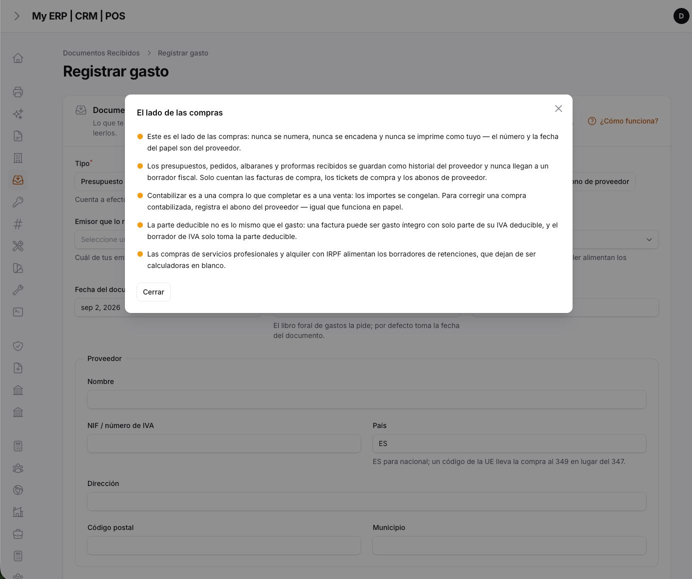 Expense form